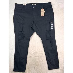 Levis 711 Skinny Jeans Womens Size 26W Black High Rise Sculpt Hypersoft Stretch